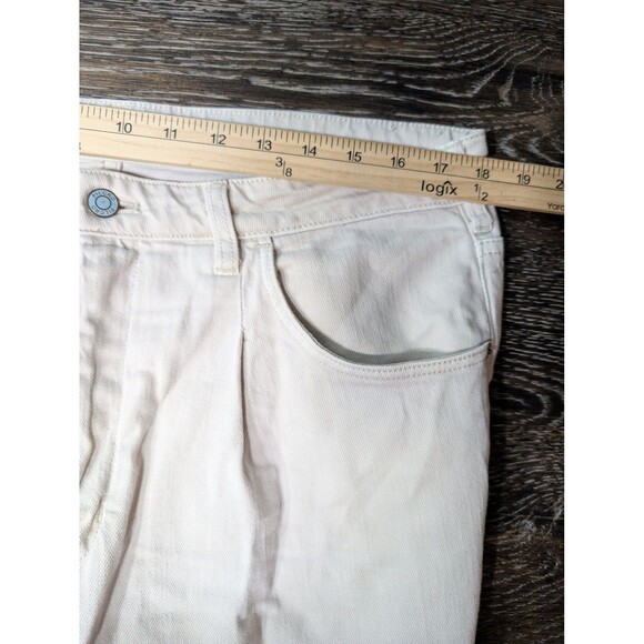 Pilcro Pants Denim Jean 32 Beige The Breaker Relaxed Chino Cropped Cotton Casual - Picture 7 of 8